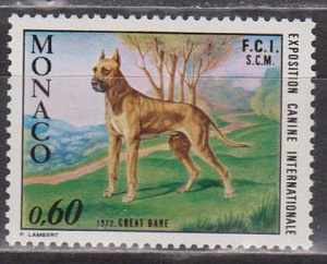 Монако 1972, Межд. выставка собак, 1 марка